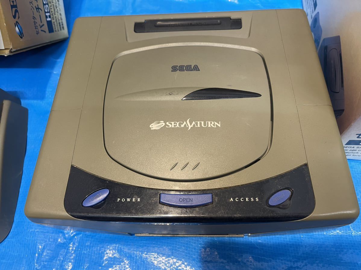 42015) 動作未確認 SEGA SATURN セガサターン 本体 HST-0004 スティック コントローラー HSS-0104 箱付 キングオブファイターズ96 97_画像2