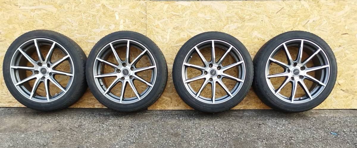 (BC-020) SCHNEDER 18x8J PCD 114.3 5H アルミホイール4本セット タイヤオマケ　現状中古美品