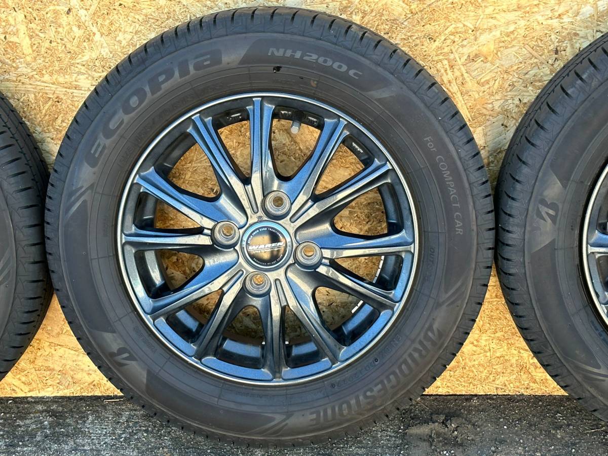 (BC-010) WAREN フィンホイール ★ BRIDGESTONE 155/70R13 75S 2022年式 4本★ 比較的 程度良好 軽自動車ホイル_画像4