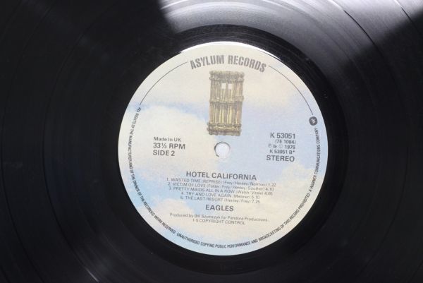 EAGLES Hotel California UK record RepressK53051 STEREO original inner sleeve attaching 