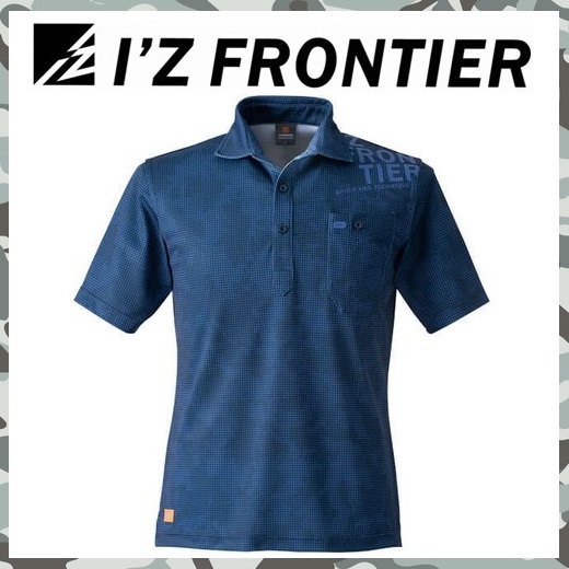 SALE [ new goods free shipping ] S I z Frontier I\'Z FRONTIER polo-shirt with short sleeves 405 stylish dry stretch camouflage navy 