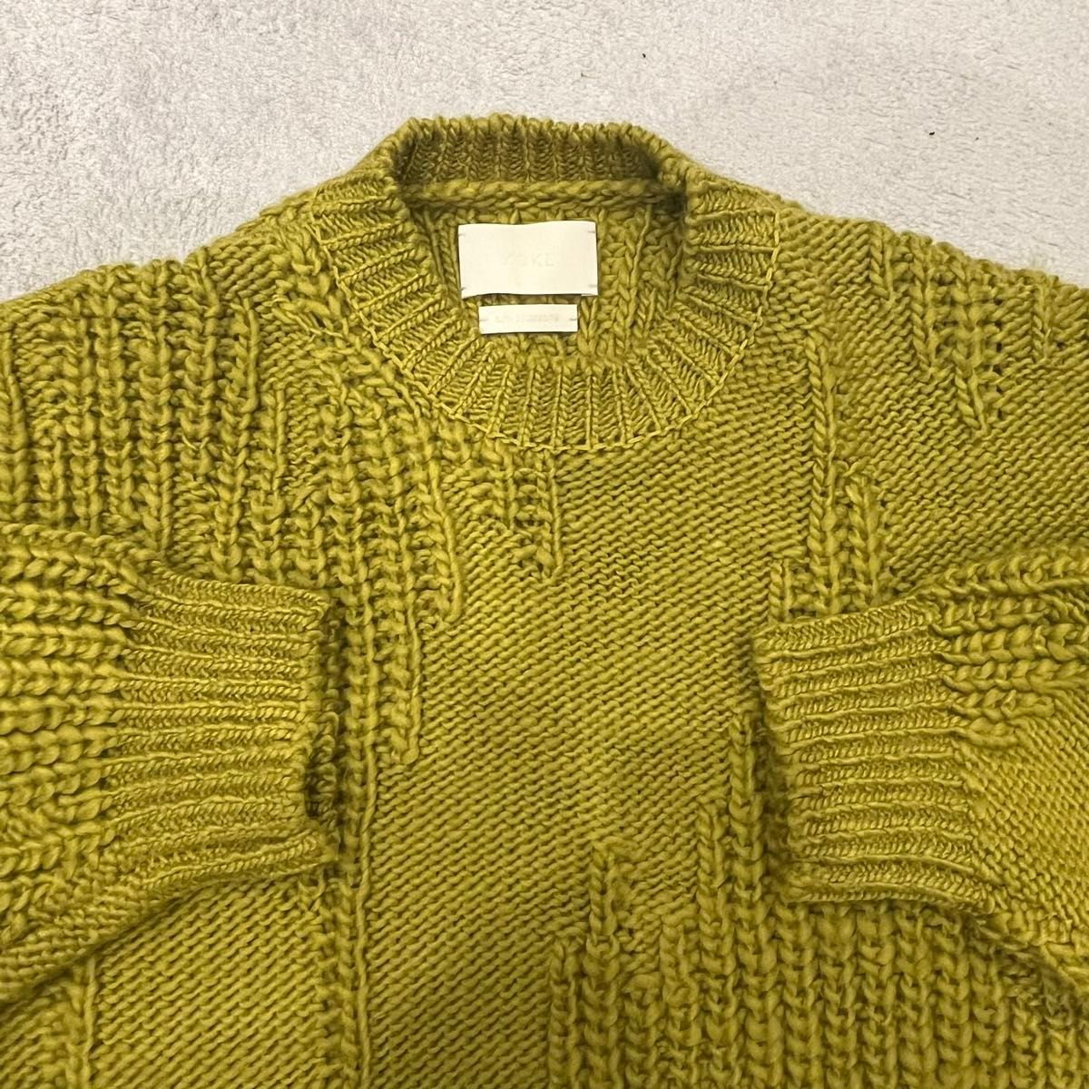 YOKE 2022AW Iregular Knitted Crewneck Sweater