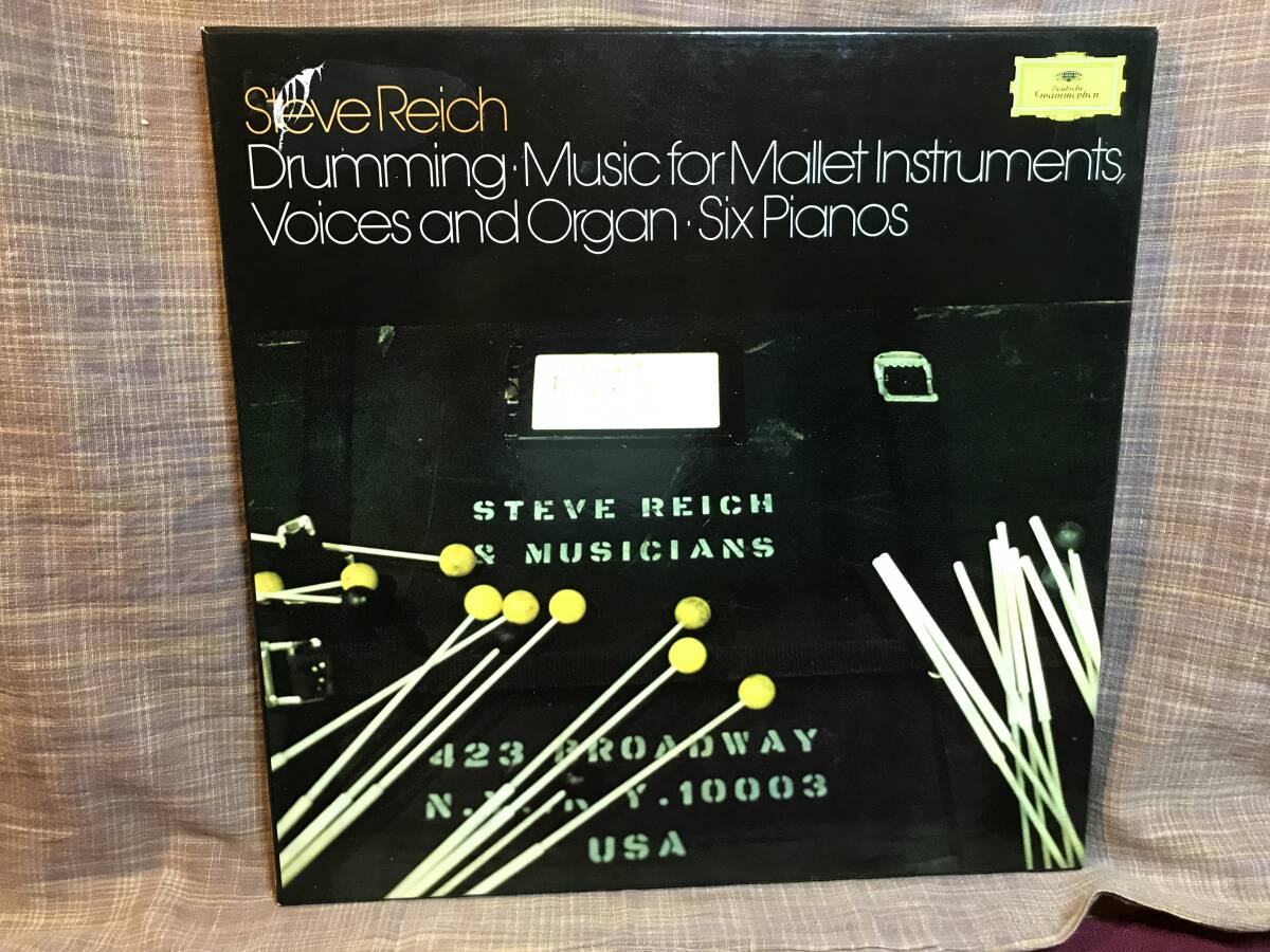 [3LPs] Steve Reichs чай b*laihiDrumming гонг mingMusic For Mallet Instruments, Voices And Organ Six Pianos 1974 год . запись 