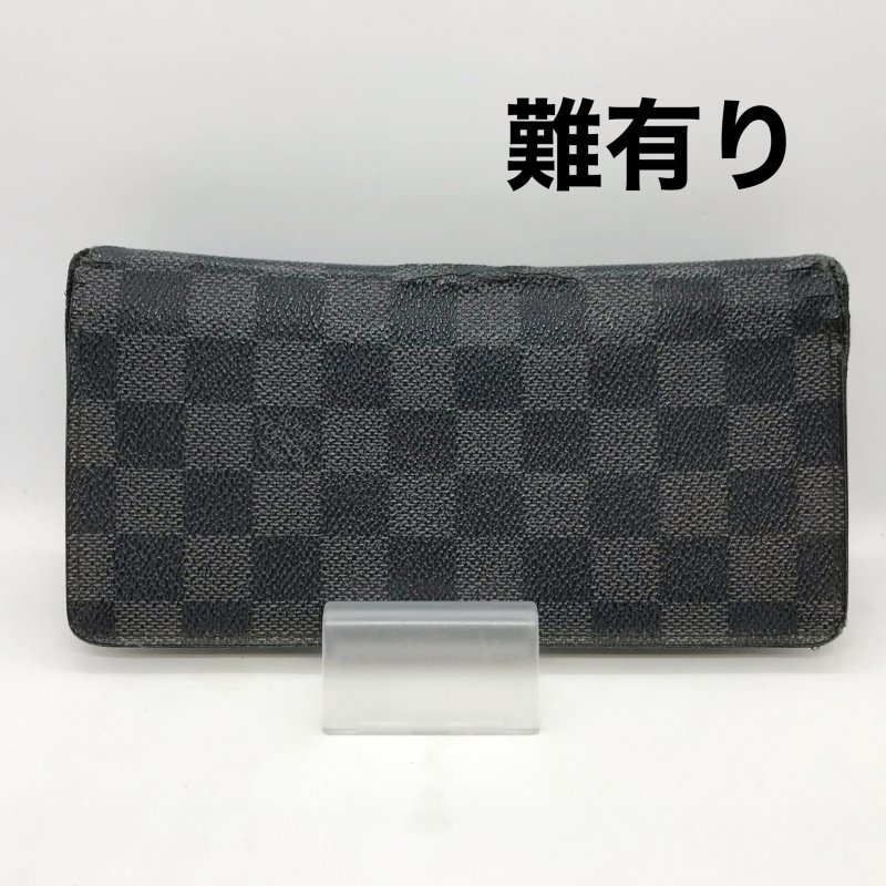 【難有り】 ＬＯＵＩＳ ＶＵＩＴＴＯＮ ルイヴィトン ダミエ グラフィット ポルトフォイユ プラザ Ｎ６２６６５ 長財布 鞄/246