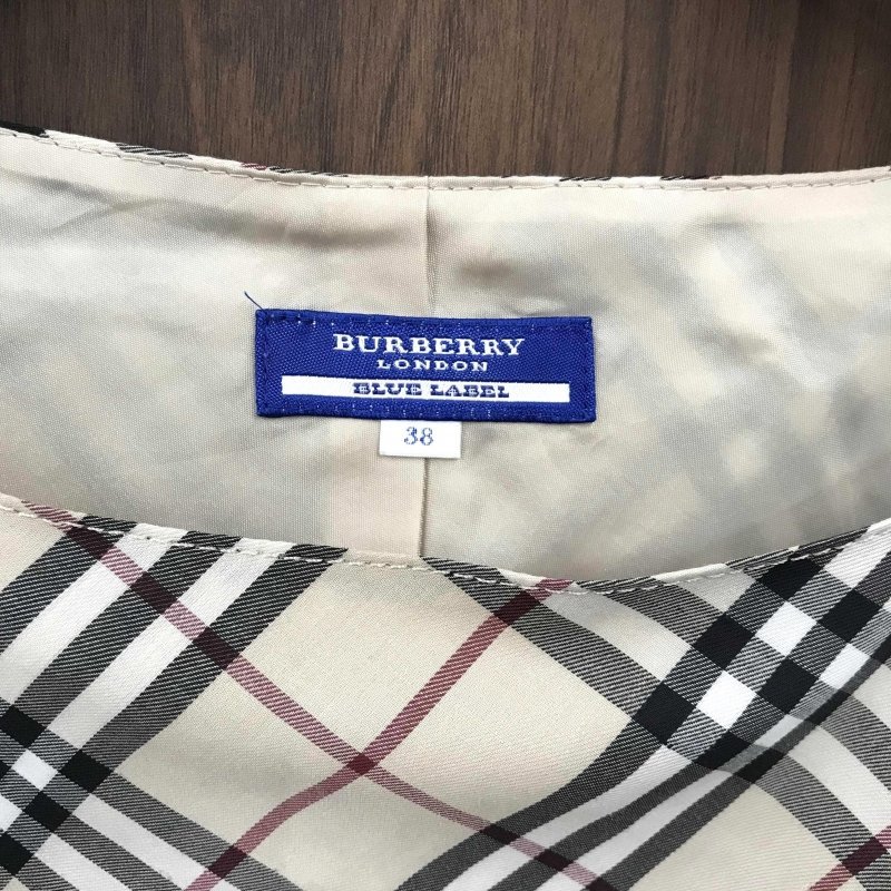 ＢＵＲＢＥＲＲＹ ＢＬＵＥ ＬＡＢＥＬ バーバリー ブルーレーベル ノバチェック ワンピース ３８ Ｍ 三陽商会 洋品婦人服/266_画像3