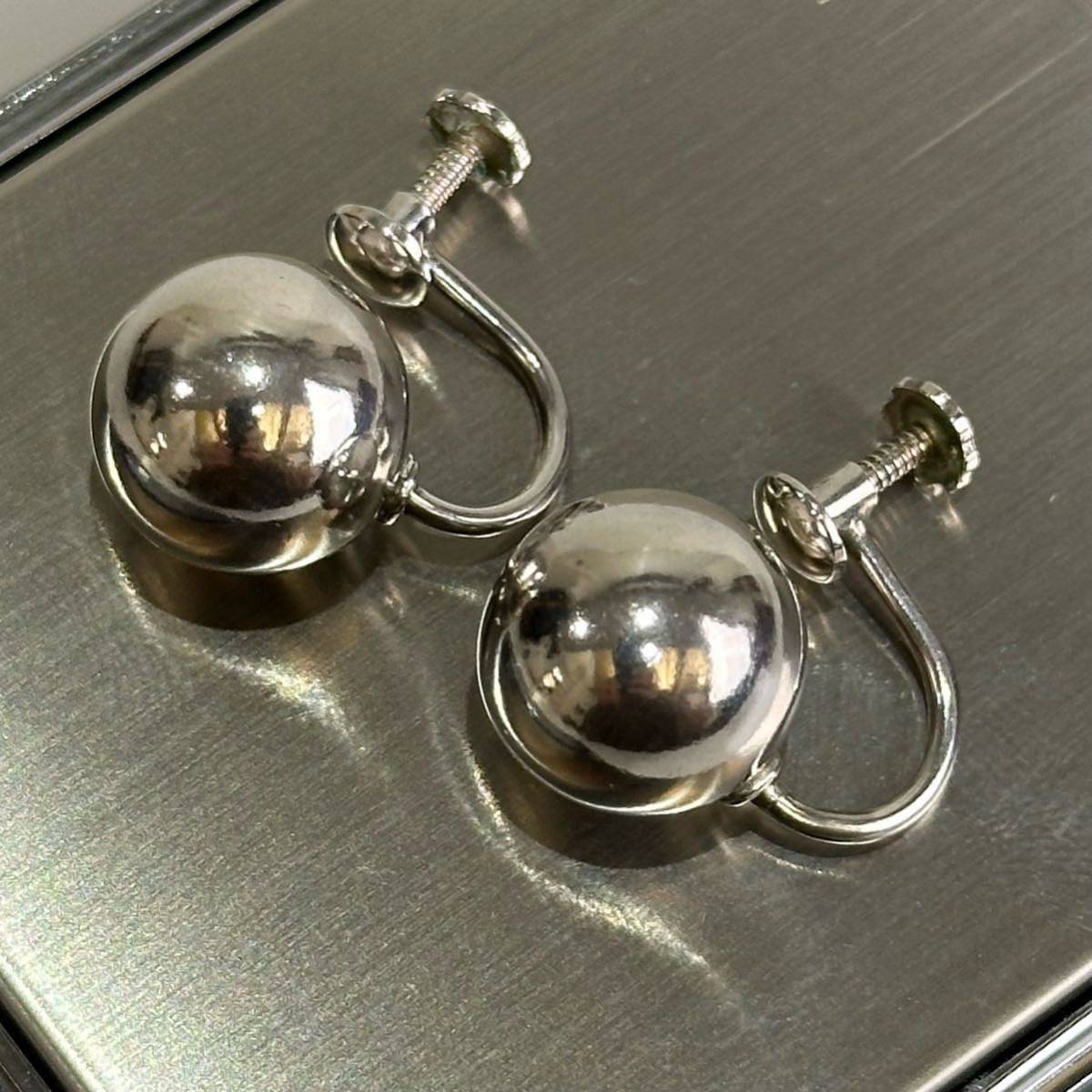 中古 良品◇デンマーク 北欧 GEORG JENSEN ジョージジェンセン 【925 141A 】ボール イヤリング vintage アクセサリー _画像1