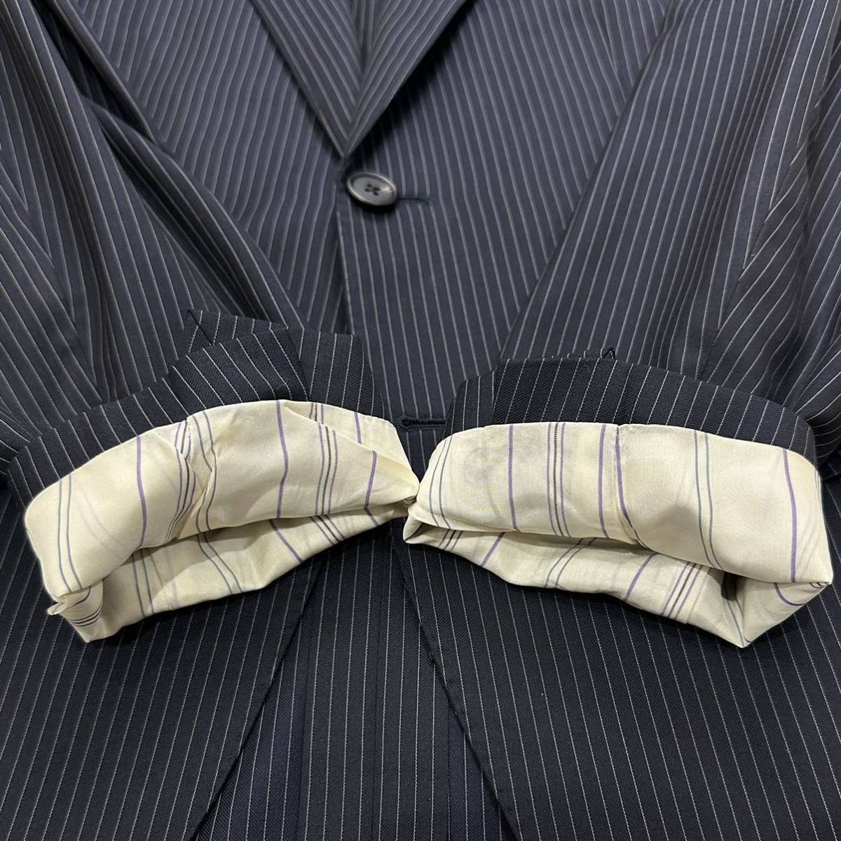 Paul Smith London ポールスミス シルク混 ウール ストライプ Paul Smith London ポールスミス シルク混 ウール ストライプ