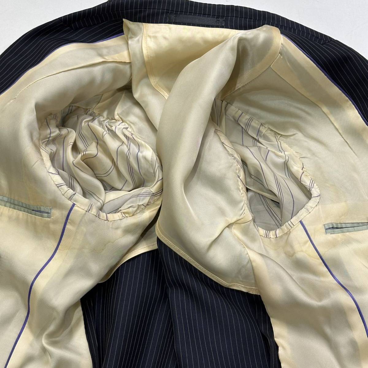 Paul Smith London ポールスミス シルク混 ウール ストライプ Paul Smith London ポールスミス シルク混 ウール ストライプ