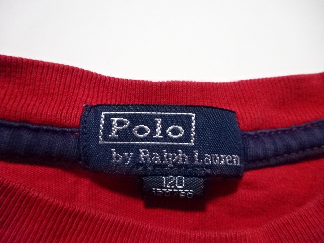 ●ポロ ラルフローレン POLO by RALPH LAUREN 長袖 Tシャツ 120 ビッグポロ ビッグポニー ●0221●_画像2