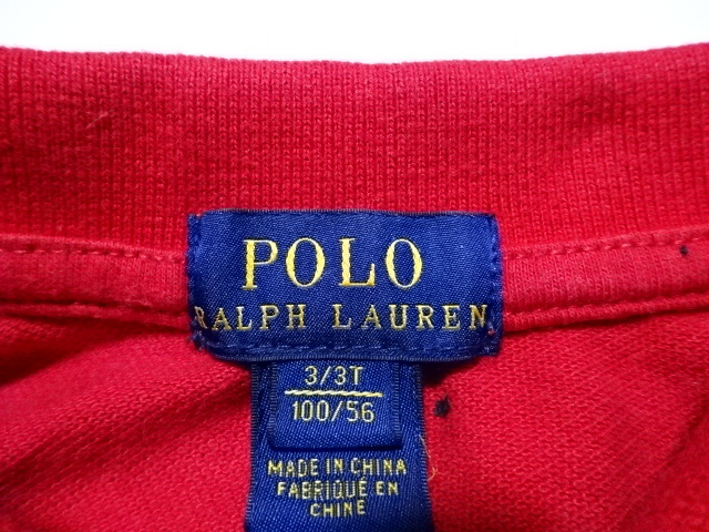 ●ポロ ラルフローレン POLO RALPH LAUREN 半袖ポロシャツ 100 ビッグポロ ビッグポニー ●0228●_画像2