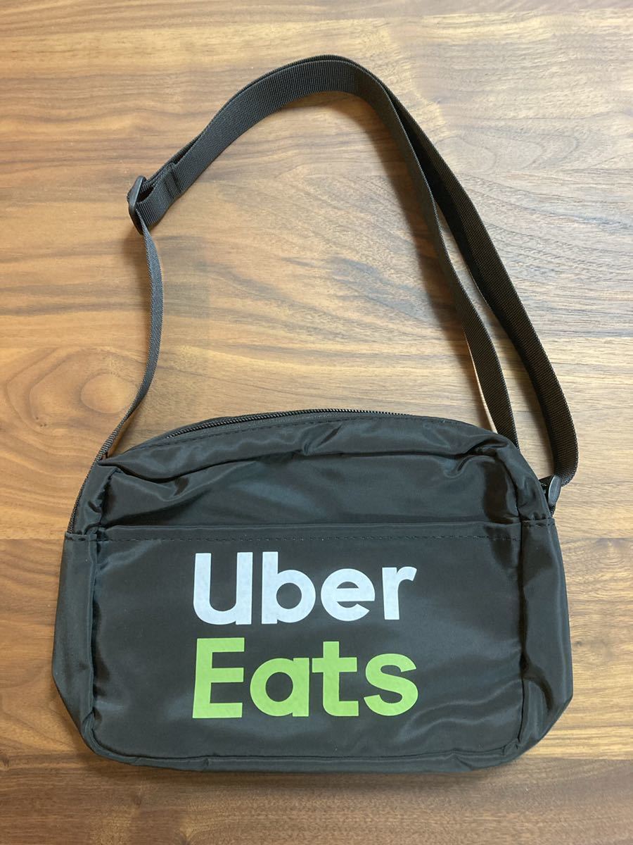 Ubereats with logo shoulder pouch ( black )