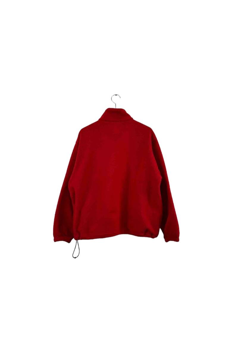 Made in USA LANDS' END red fleece jacket ランズエンド フリースジャケット ハーフジップ レッド サイズS メンズ ヴィンテージ 6_画像2