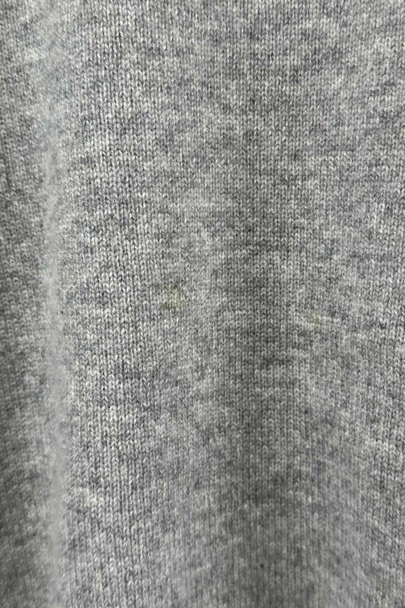 Courreges gray knit cardigan Courreges long sleeve knitted cardigan gray size 9R wool tops lady's Vintage 6