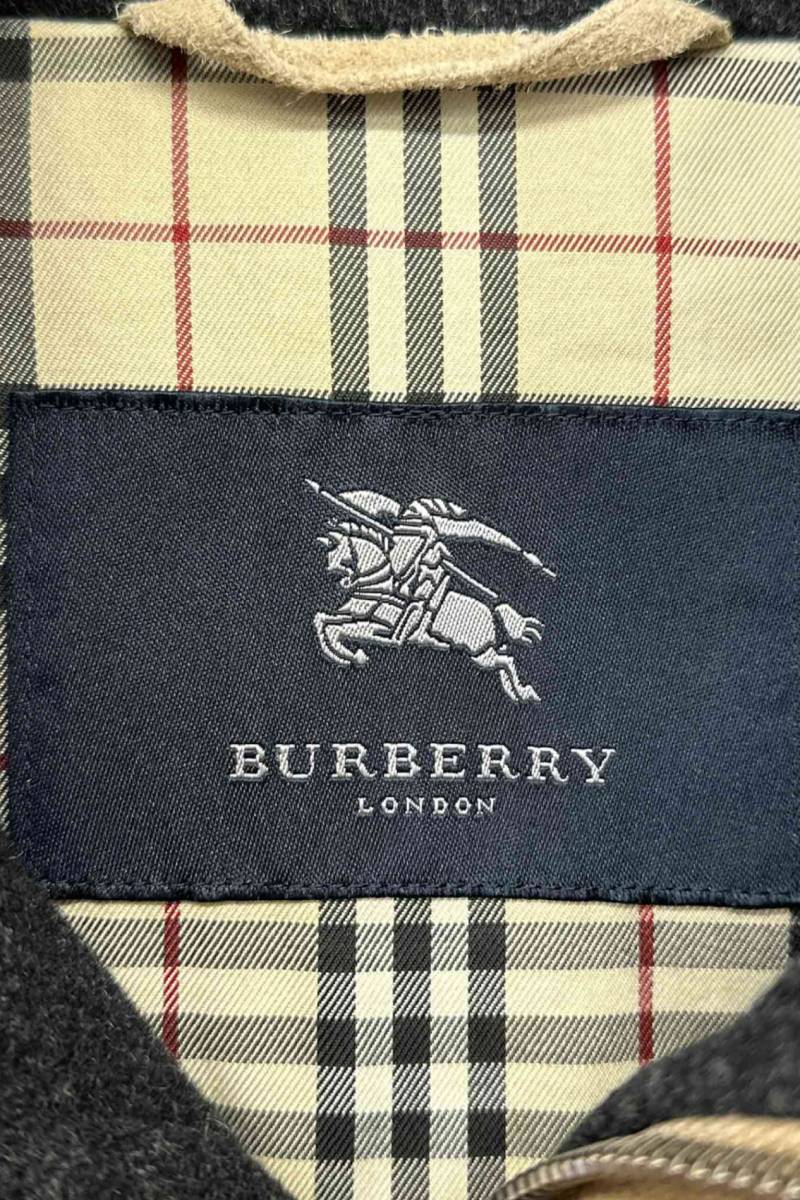 BURBERRY LONDON beige jacket バーバリーロンドン ジャケット フード キルティング ベージュ サイズL ノバチェック 革 ヴィンテージ 10_画像3
