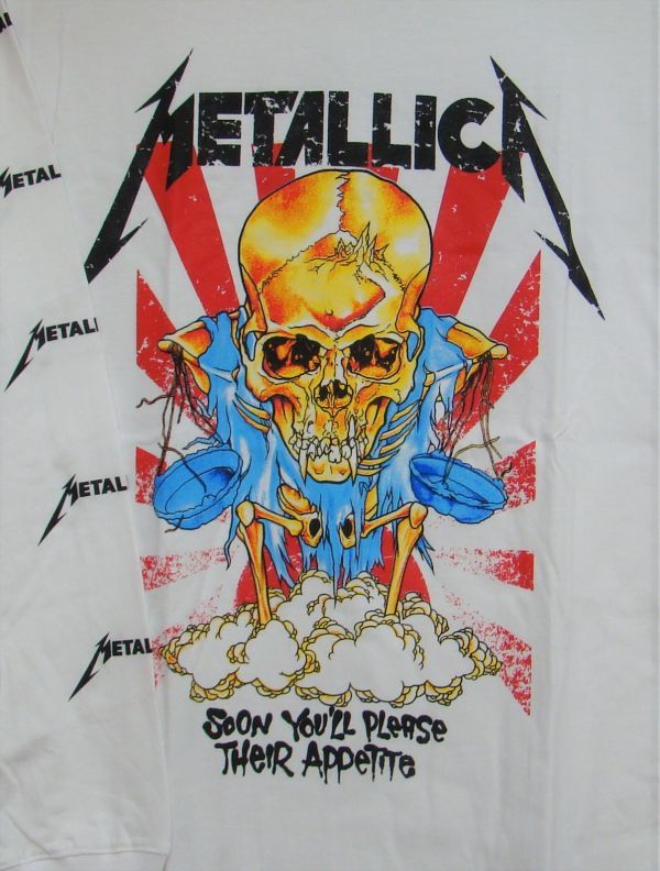 【送料無料】白 M 長袖★新品メタリカ★agt【METALLICA】★バンドTシャツ_画像2