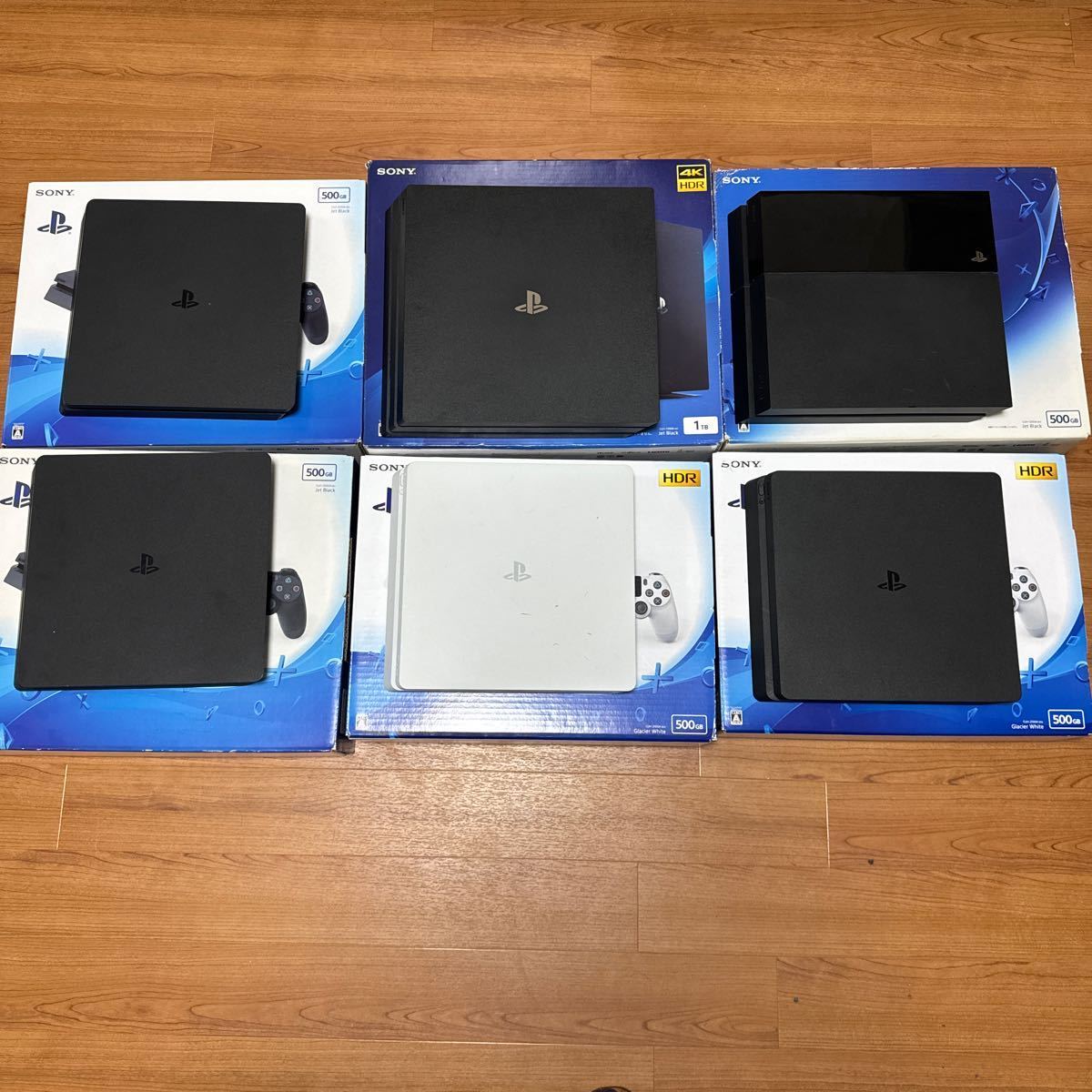 動作確認済み PS4 本体 のみ 6台 まとめ CUH 7200 2000 2100 2200 1000 封印シール プレステ4本体 1TB 500GB PlayStation4 SONY PRO 箱_画像1