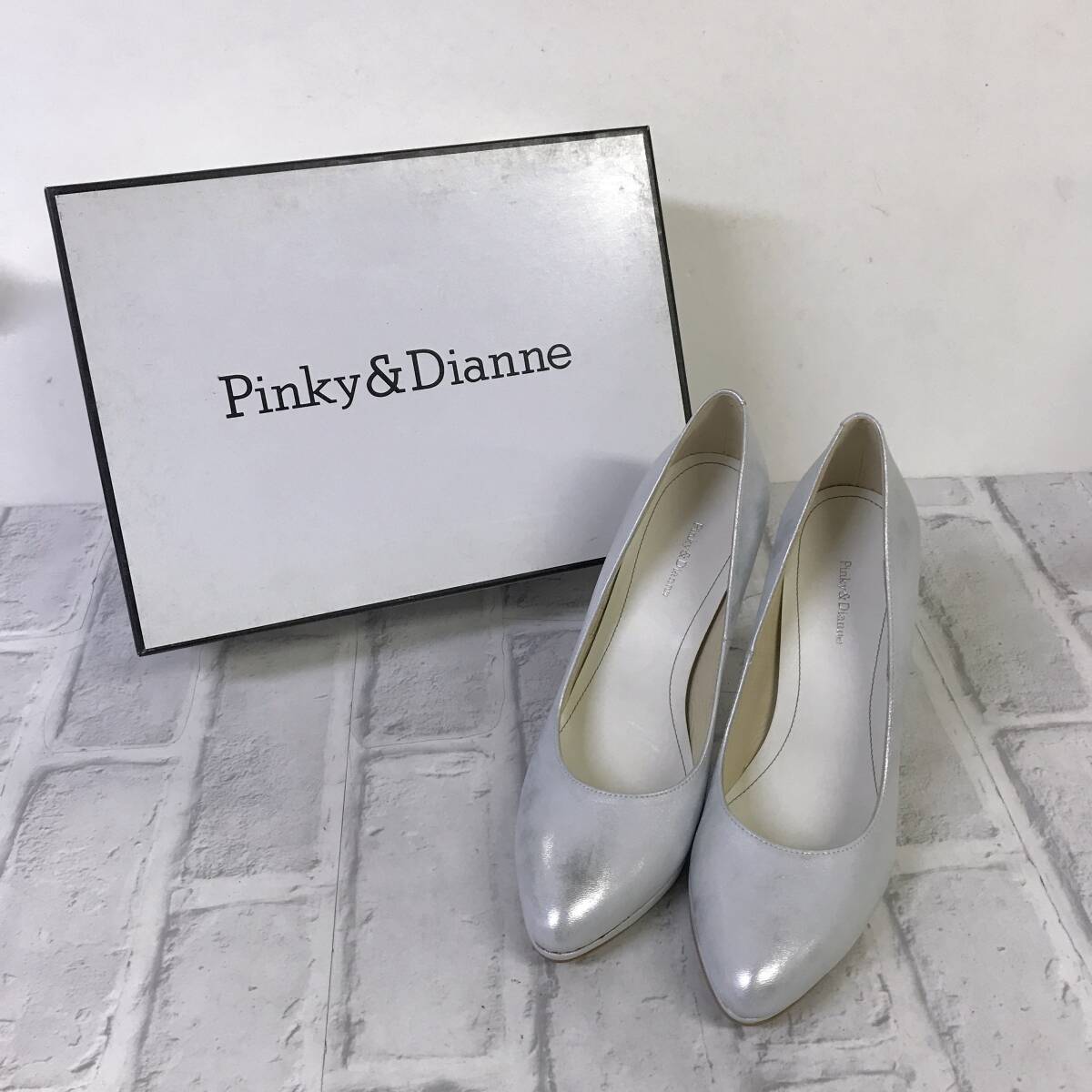 *[ stock disposal ]PINKY&DIANNE Pinky and Diane pumps silver group lady's size 36 1/2 heel approximately 9.5cm*T02-119p