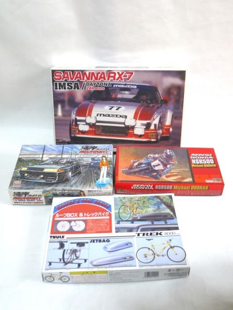 ▽★ HASEGAWA ハセガワ レプソル ホンダ NSR500/ARII 湾岸ミッドナイト スカイライン R32 GT-R プラモデル など4点セット_画像1