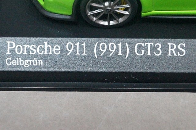 MINICHAMPS ミニチャンプス 1/43 Porsche ポルシェ 911 (991) GT3 RS - ライトグリーン CA04316041_画像3