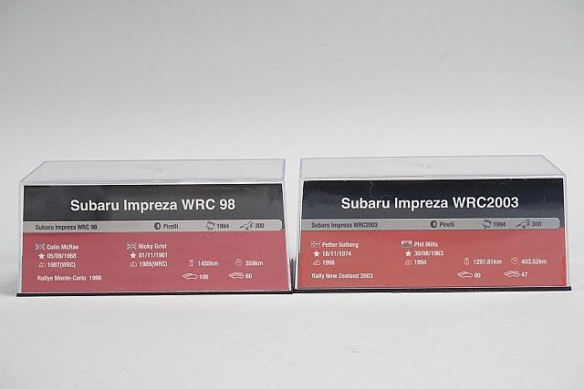 デアゴスティーニ 1/43 スバル インプレッサ WRC モンテカルロラリー 1998 #3 / ニュージーランド 2003 #7 2点セット ※外箱等欠品_画像10