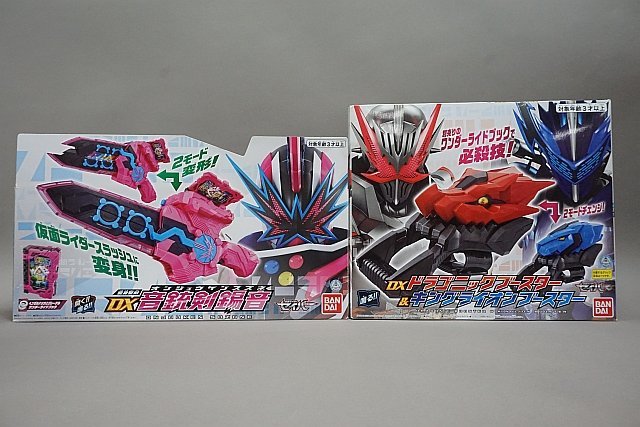 ★ BANDAI バンダイ 仮面ライダーセイバー 変身聖剣 DX音銃剣錫音 / DXドラゴニックブースター＆キングライオンブースター 2点セット_画像1