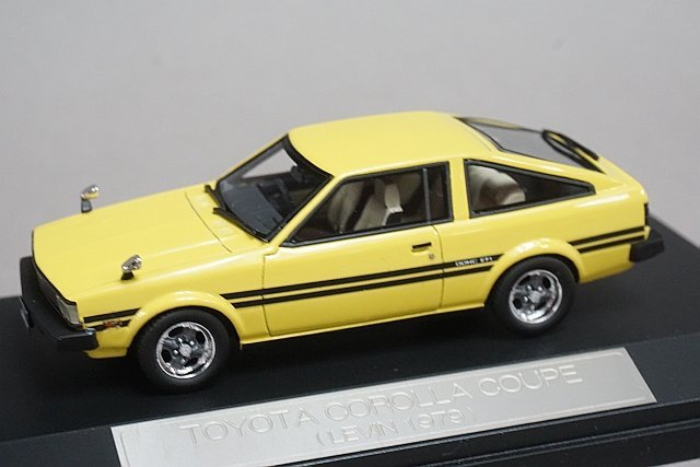 Hi-Story ハイストーリー 1/43 TOYOTA トヨタ カローラ クーペ レビン 1979 バージニアイエロー HS057YE_画像1