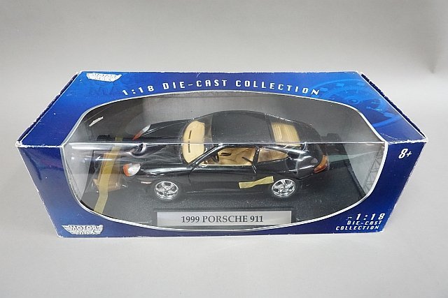 MOTOR MAX モーターマックス 1/18 Porsche ポルシェ 911 1999 ブラック ※ジャンク品 / パーツ破損有り_画像8