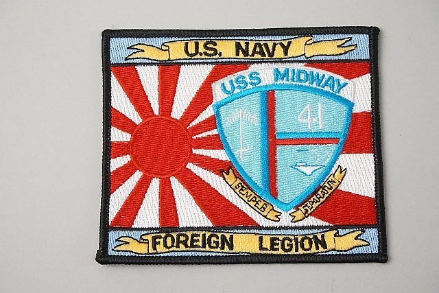 ★ USS MIDWAY 米海軍 極東派遣記念 ワッペン / パッチ ベルクロなしの画像1