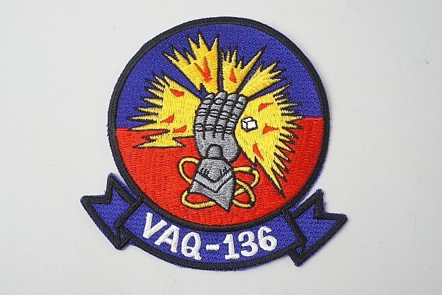 ★ アメリカ海軍 VAQ-136 電子攻撃飛行隊 ワッペン / パッチ ベルクロなし_画像1