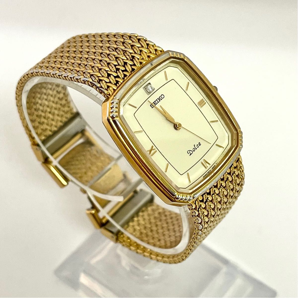 稼働 SEIKO DOLCE 腕時計 メンズ クォーツ ダイヤモンド 稼働 SEIKO DOLCE 腕時計 メンズ クォーツ ダイヤモンド