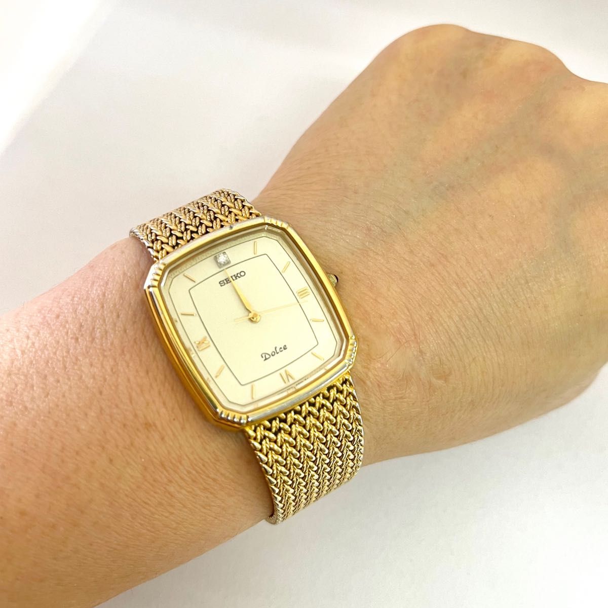 稼働 SEIKO DOLCE 腕時計 メンズ クォーツ ダイヤモンド 稼働 SEIKO DOLCE 腕時計 メンズ クォーツ ダイヤモンド