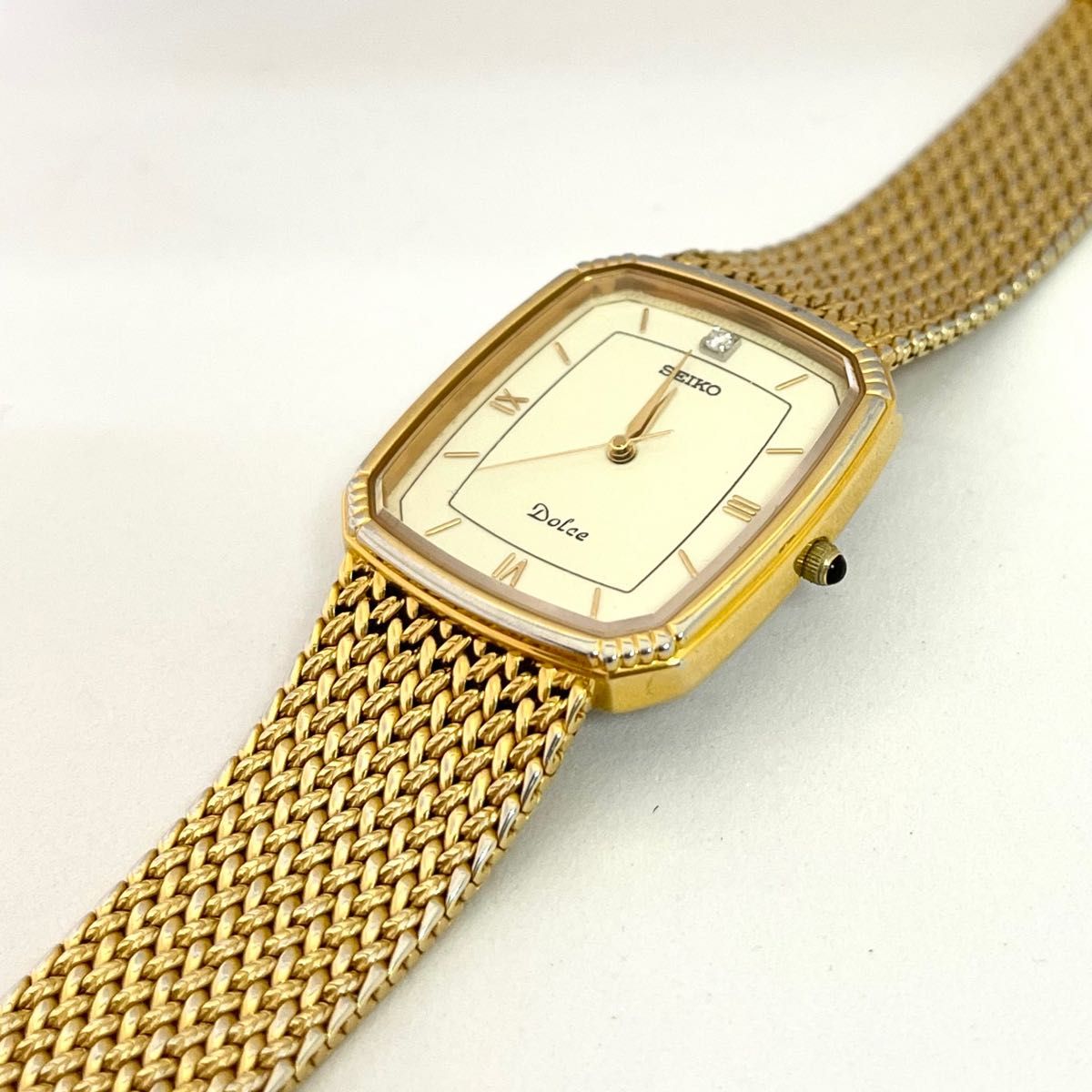 稼働 SEIKO DOLCE 腕時計 メンズ クォーツ ダイヤモンド 稼働 SEIKO DOLCE 腕時計 メンズ クォーツ ダイヤモンド