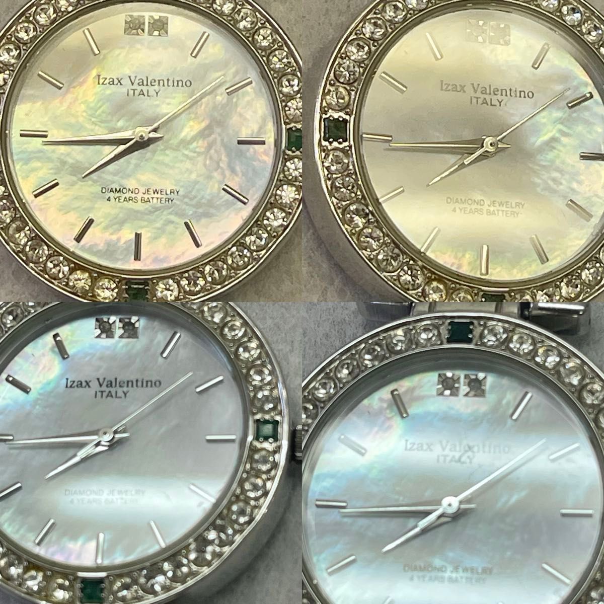 稼働　良品　IZAX VALENTINO ITALY 腕時計　エメラルド　ドレスウォッチ　ユニセックス　クォーツ　ダイヤモンド