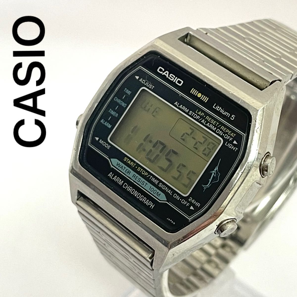 稼働　CASIO カジキ　H101 リチウム5 70年代　アラームクロノ　カシオ　カジキマグロ　ビンテージ　腕時計メンズ腕時計