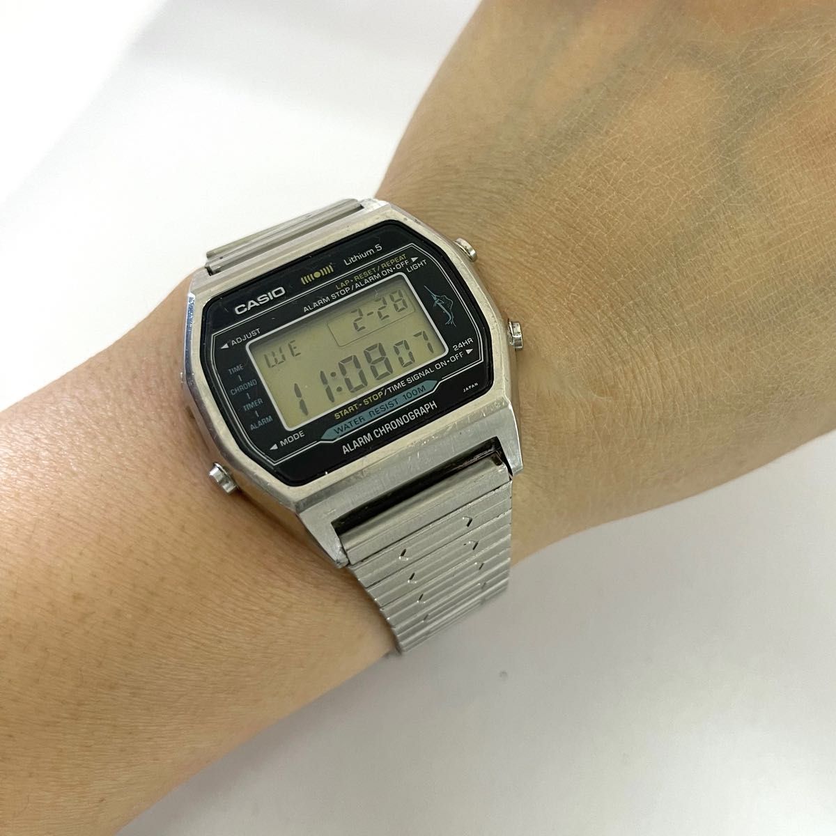 稼働　CASIO カジキ　H101 リチウム5 70年代　アラームクロノ　カシオ　カジキマグロ　ビンテージ　腕時計メンズ腕時計