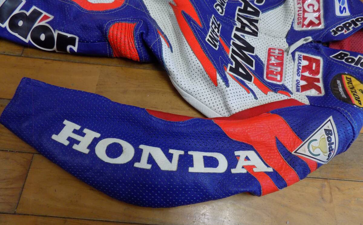 Super Boldor ボルドー　HONDA SAYAMA RACING TEAM 　革つなぎ M位_画像9