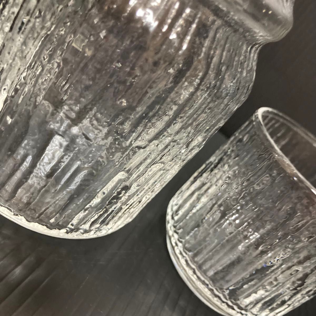 冠水瓶　工芸品　ガラス　洗浄、除菌済み