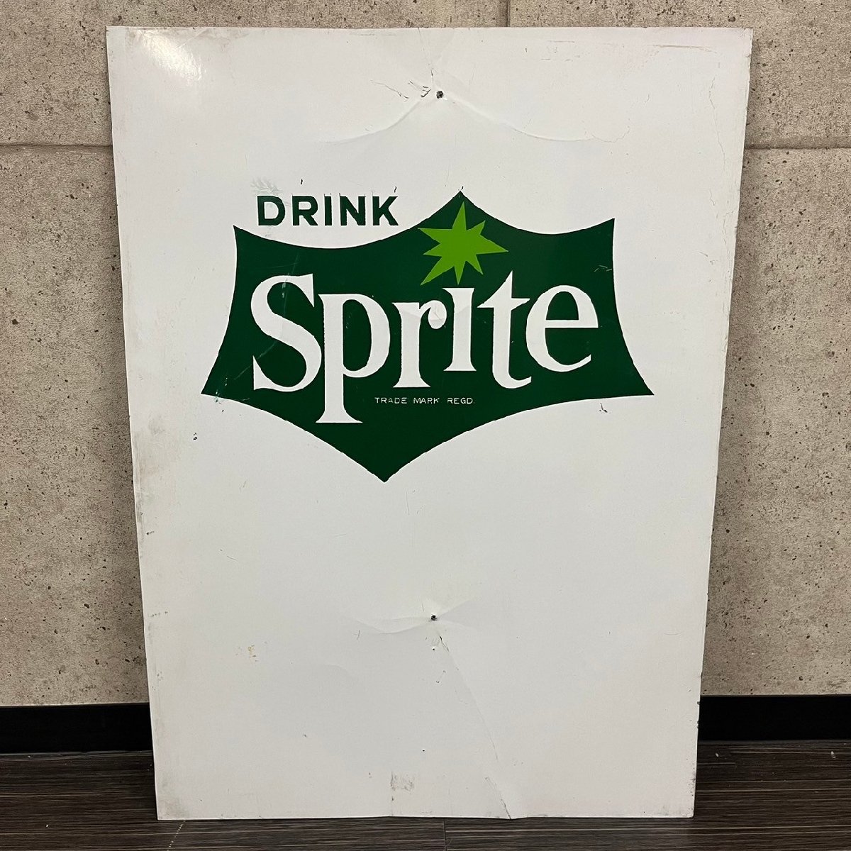 お買い得商店街 DRINK Sprite レトロ 021403w/T18(130) 販促 店頭 店舗 約71cm×51.5cm ホーロー看板 REDG MARK TRADE スプライト 看板
