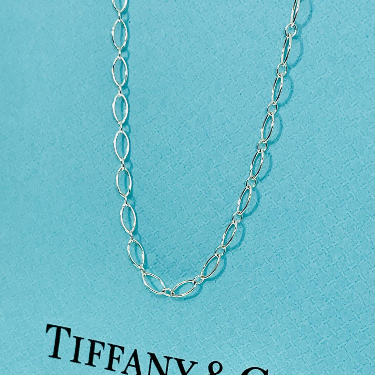 希少 ティファニー オーバルリンクチェーン ネックレス シルバー TIFFANY&Co. 46cm★729