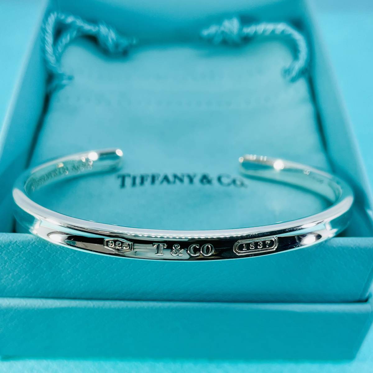 ティファニー 1837　ナロー　カフ　バングル ブレスレット シルバー TIFFANY&Co.★731