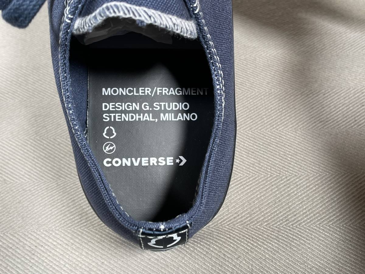 新品 本物 モンクレール GENIUS FRGMT コンバース チャックテイラー 8 26.5 MONCLER スニーカー ブルー ネイビー 靴 シューズ フラグメント_画像7