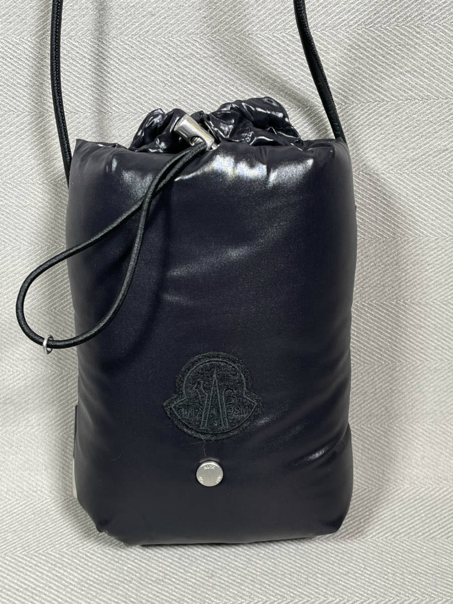 新品 本物 モンクレール MONCLER ジーニアス 1017 ALYX 9SM ミニ バッグ フォンケース ブラック 黒 バック ロゴ ショルダー ジーニアス_画像2