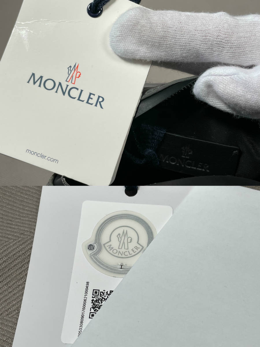 新品 本物 モンクレール MONCLER ミニバッグ フォンケース グレー バック ロゴ 肩掛け ショルダー ポシェット ポーチ バッグ_画像10