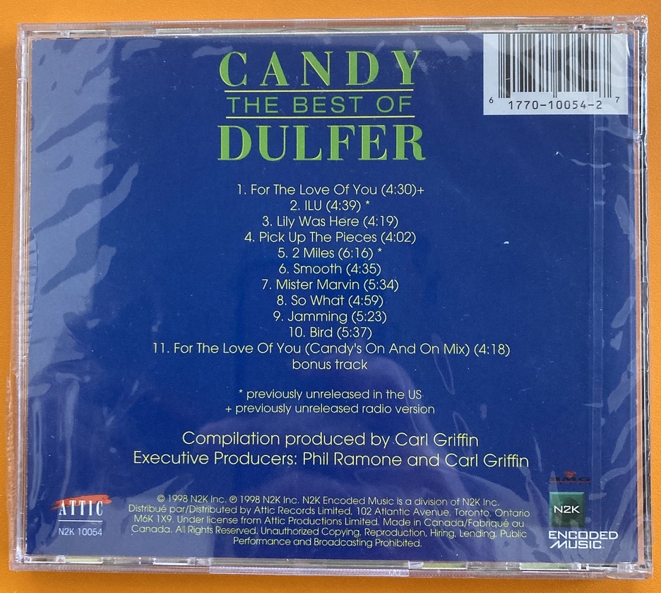 未開封・輸入盤CD　キャンディ・ダルファー　The Best of CANDY DULFER_画像2