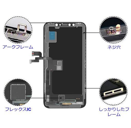 【新品】iPhoneXS 液晶フロントパネル（インセル） 画面修理交換 工具付の画像3