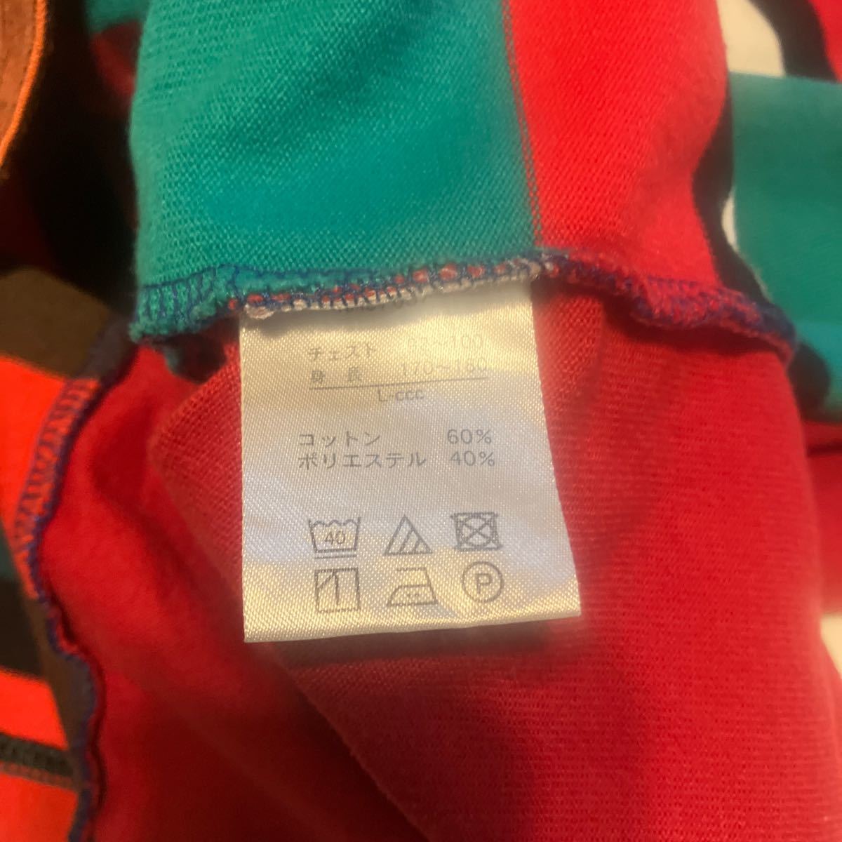 カンタベリー クレイジーパターン パッチワーク 厚手半袖Tシャツ サイズL_画像9