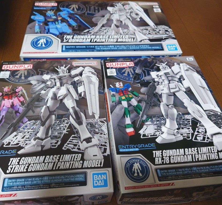 未組立 EG 1/144 ガンダムベース限定 ペインティングモデル 3点セット 