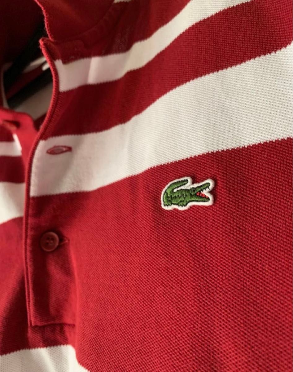 即日発送　LACOSTE ポロシャツ ボーダー　ラコステ