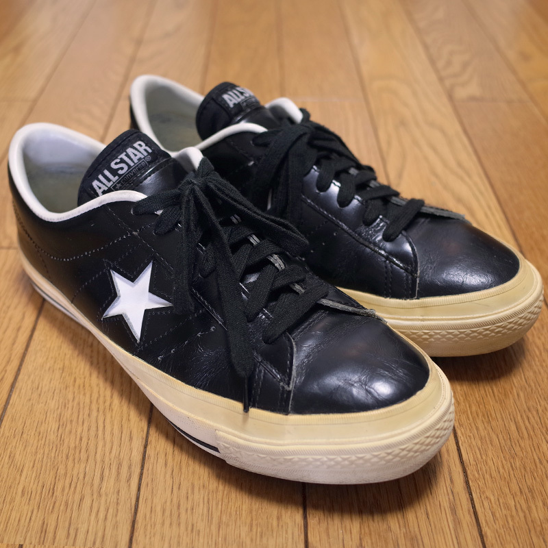 CONVERSE ワンスター 25.5㎝ US7.5 黒x白 ブラック 日本製 ONE STAR MADE IN JAPAN コンバース_画像2