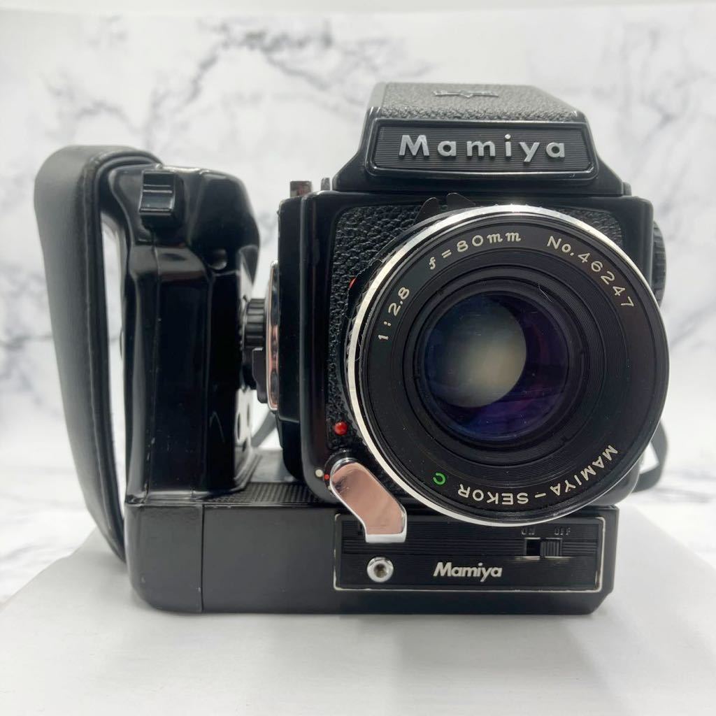 ◆【売り切り】Mamiya マミヤ 中判カメラ PX-28 4G13/MAMIYA-SEKOR レンズ 1:2.8 f＝80mmワインダーグリップ付属 レトロカメラ 当時物_画像2